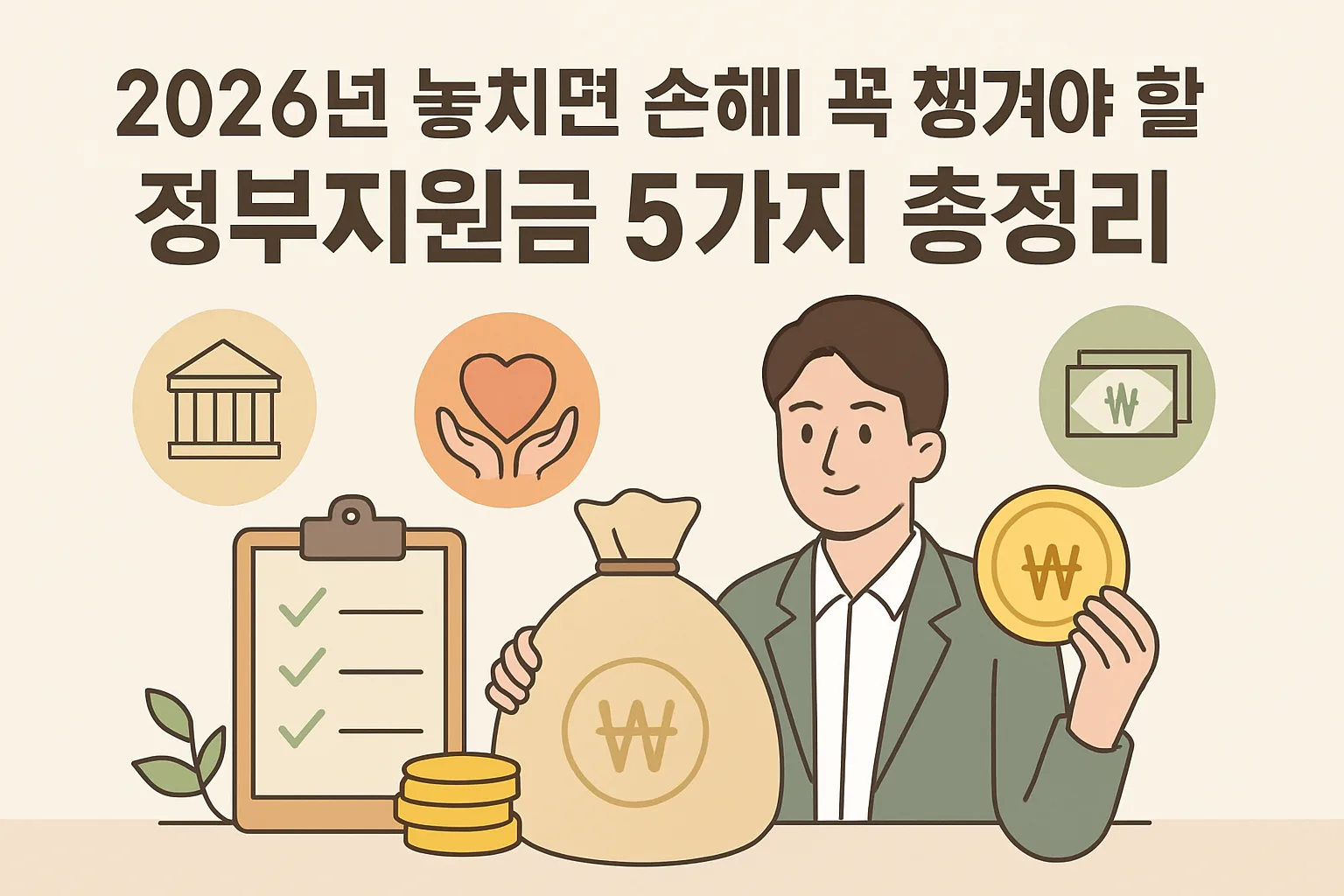 2026 놓치면 손해! 정부지원금 5가지 총정리