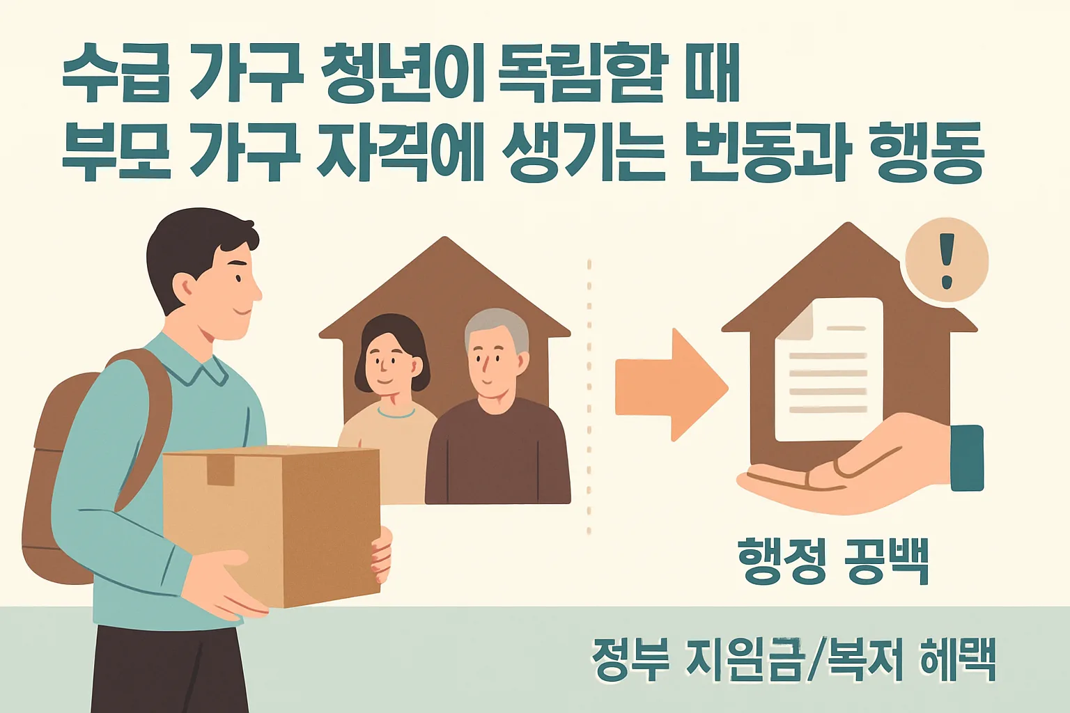 수급 가구 청년 독립, 부모 자격 변동과 행정 공백