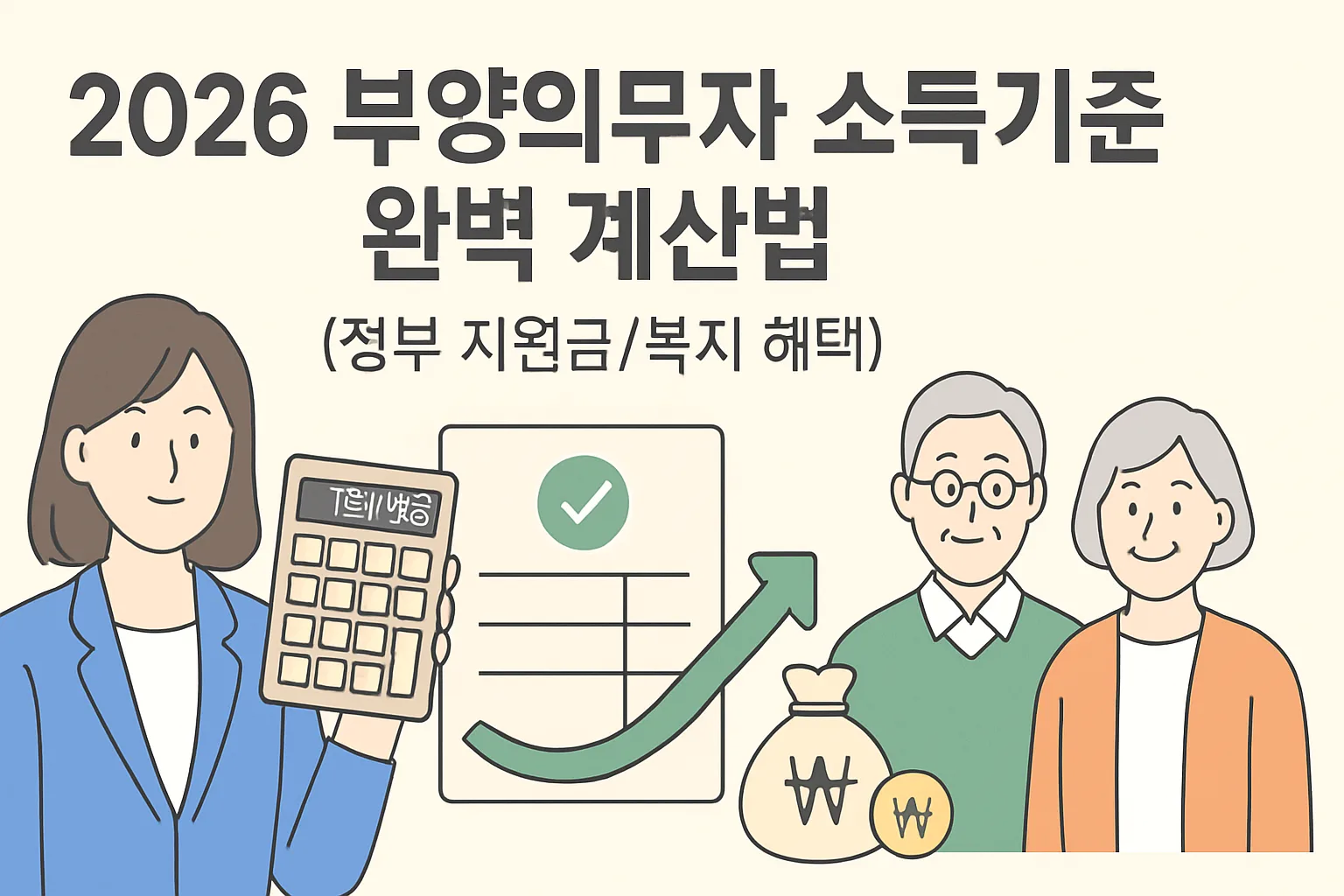 2026 부양의무자 소득기준 완벽 계산법 총정리