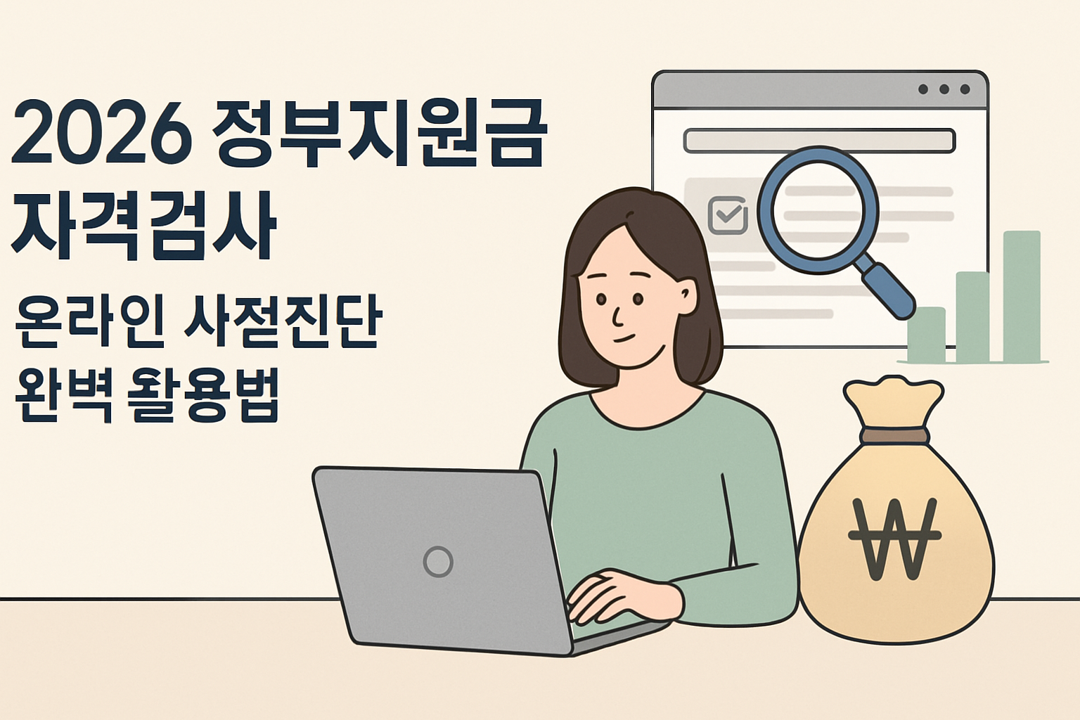 2026 정부지원금 자격검사 온라인 사전진단 3분 활용법