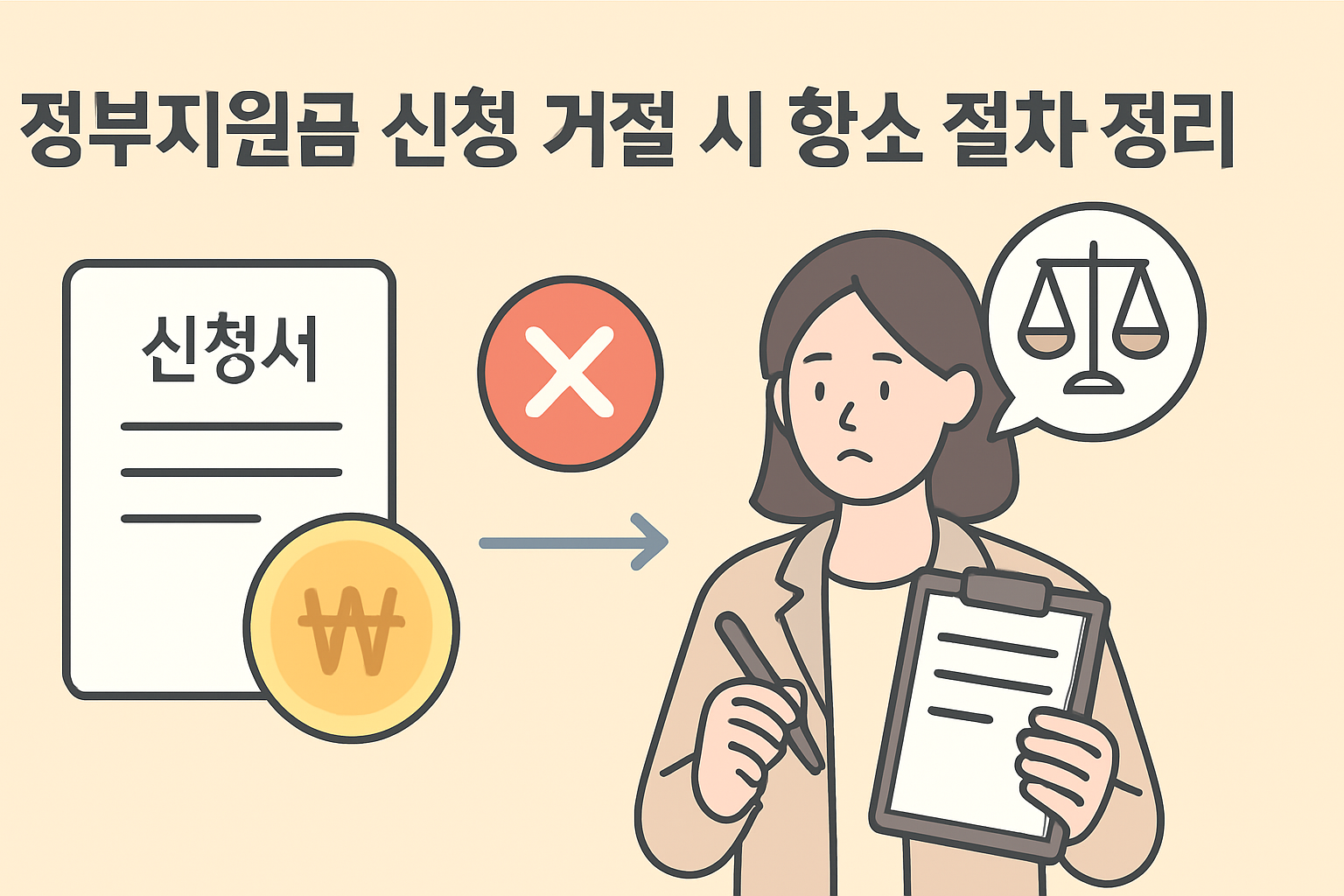 정부지원금 신청 거절 시 항소 절차 정리