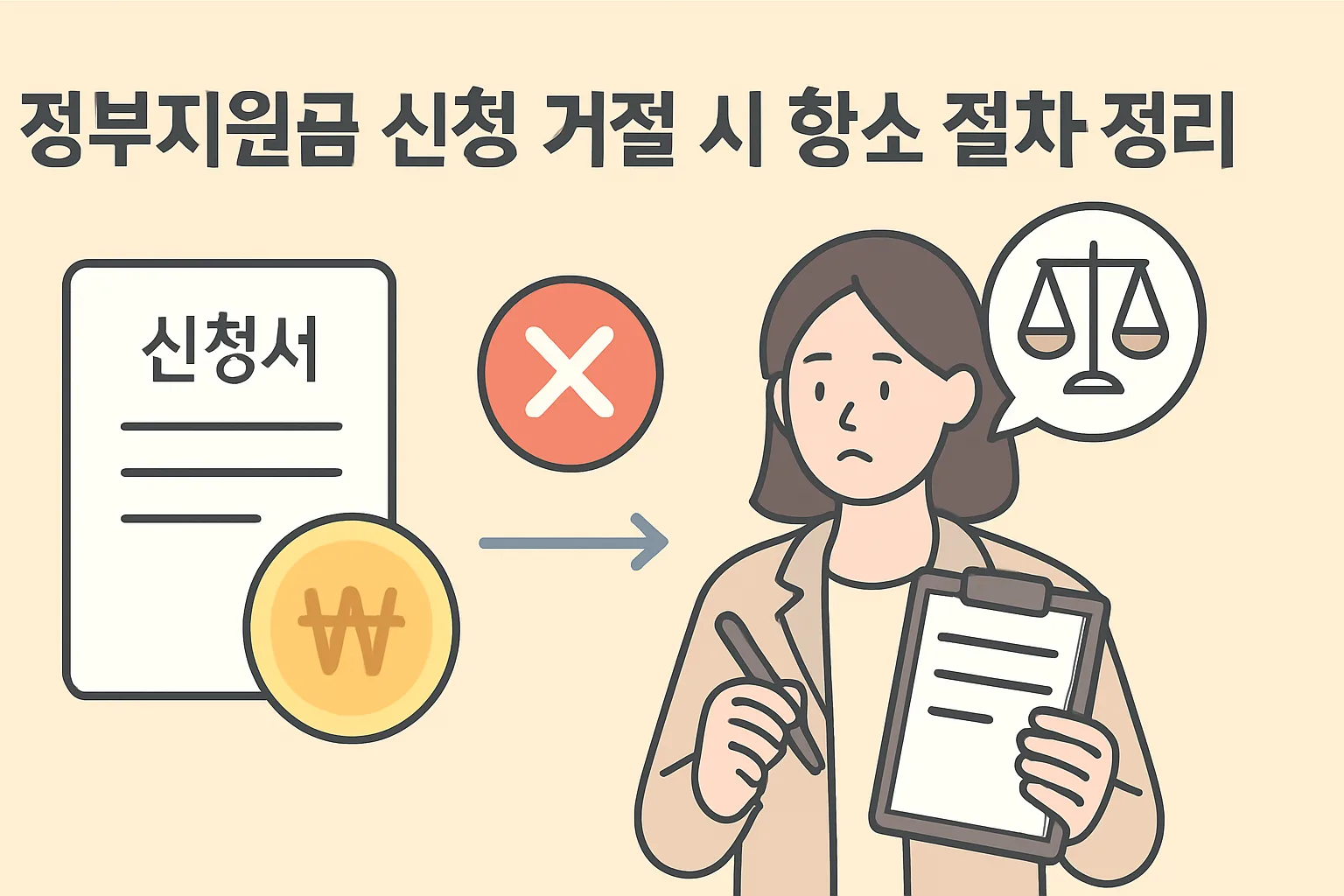 정부지원금 신청 거절 시 항소 절차 정리