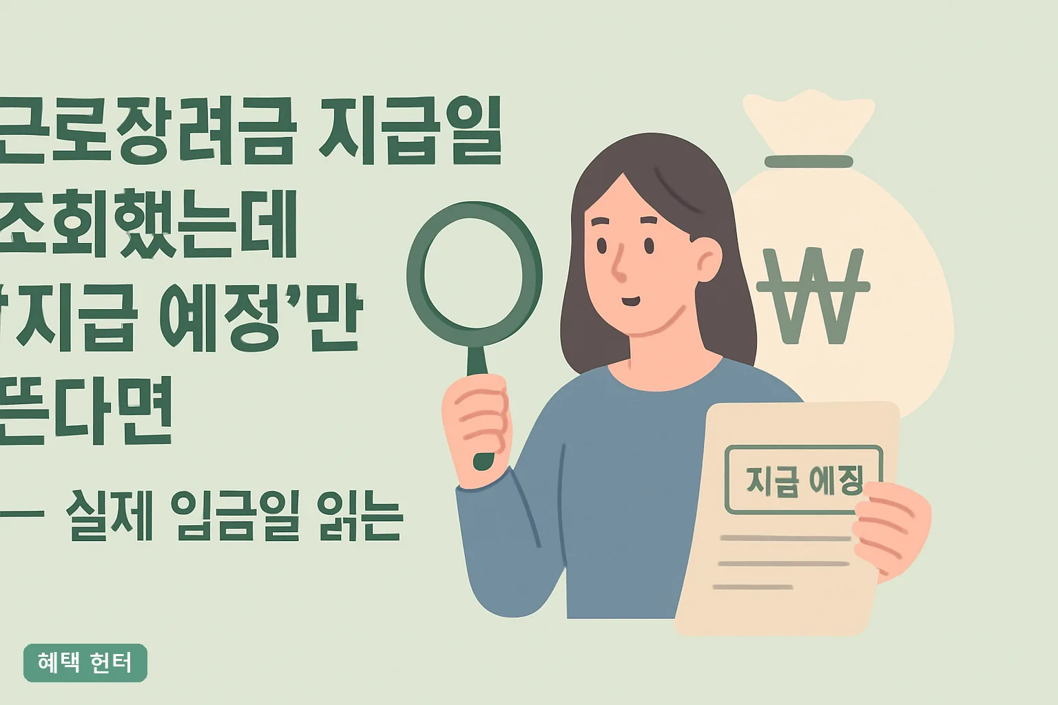 근로장려금 지급일 조회 '지급 예정'만 뜬다면