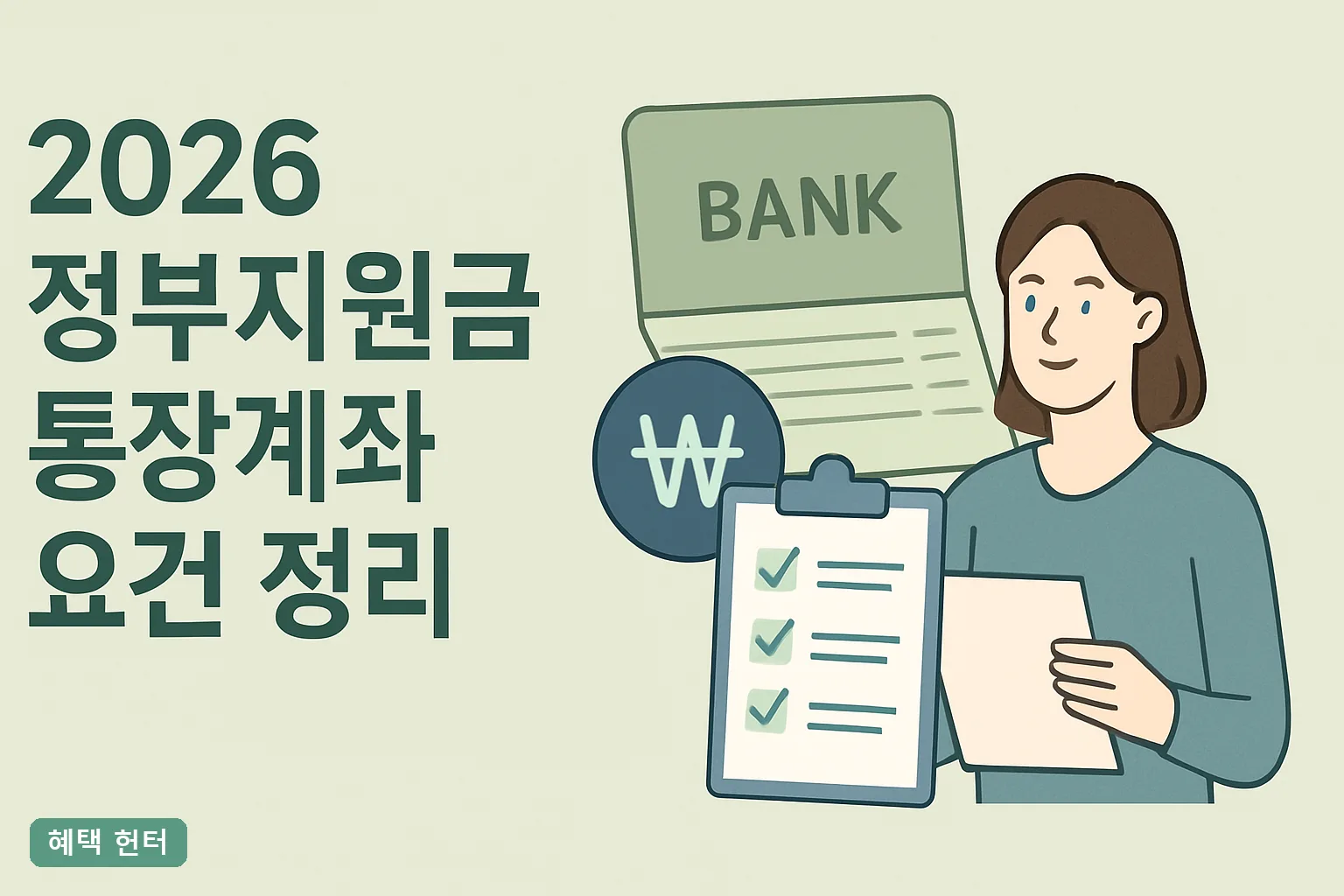 2026 정부지원금 통장계좌 요건 정리｜반송 막기