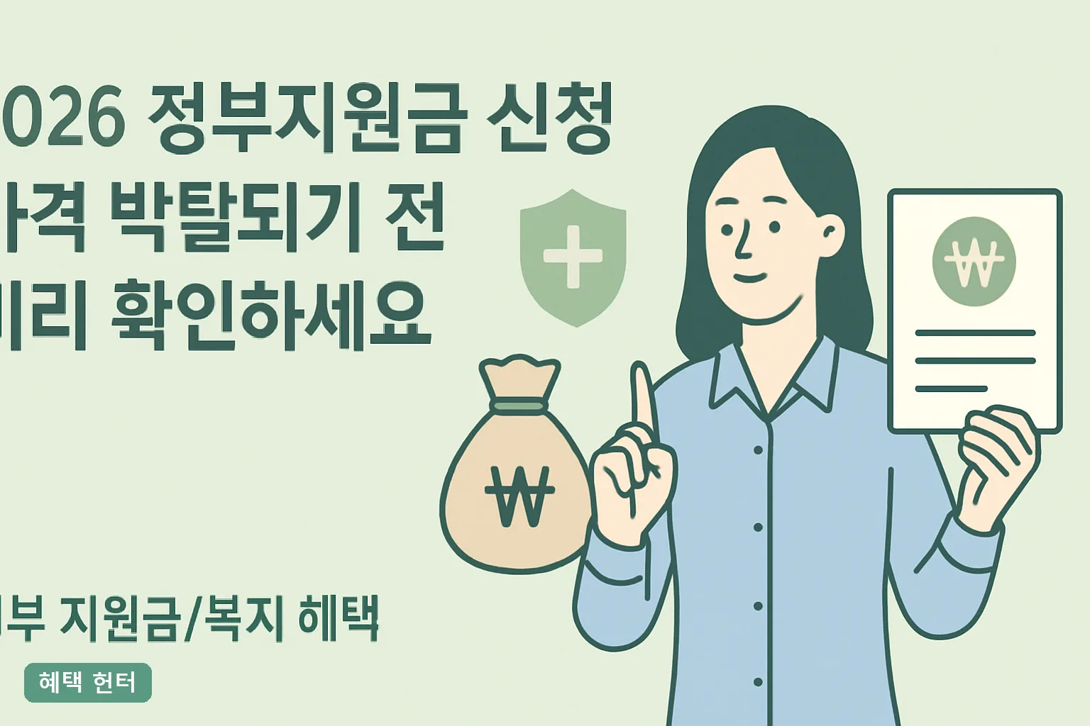 2026 정부지원금 신청 자격 박탈되기 전 미리 확인