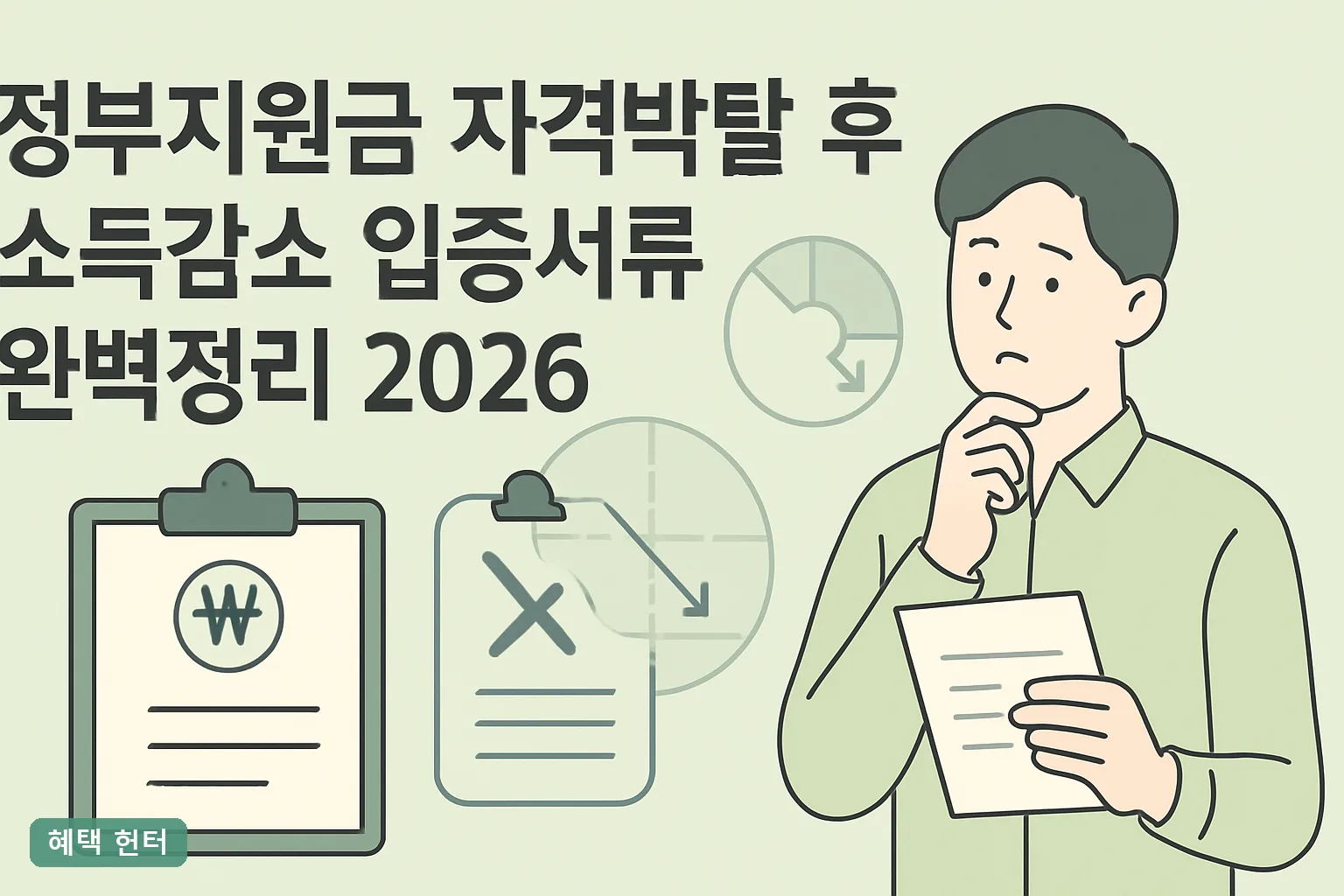 정부지원금 자격박탈 후 소득감소 입증서류 완벽정리 2026