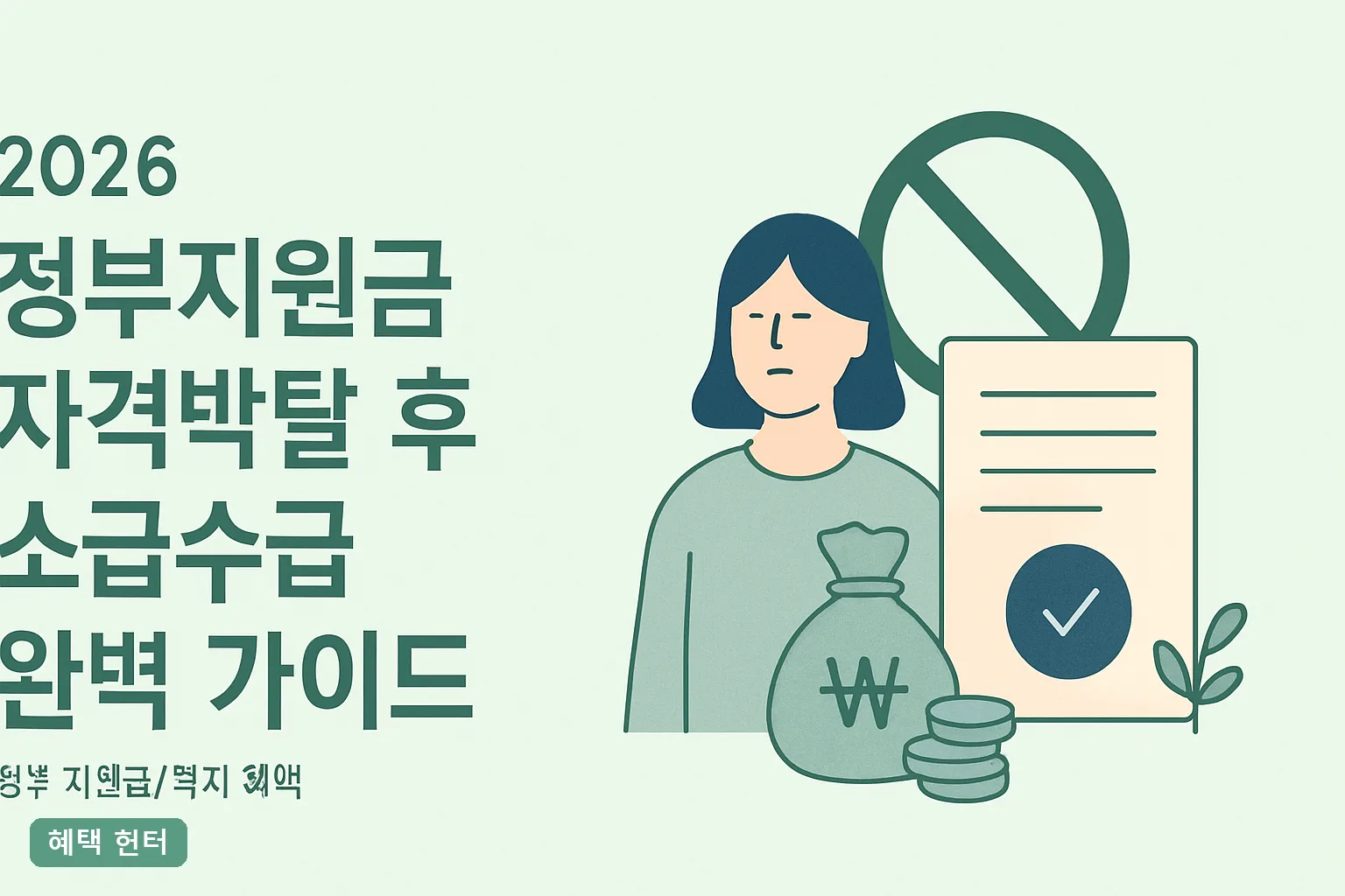 2026 정부지원금 자격박탈 후 소급수급 완벽가이드