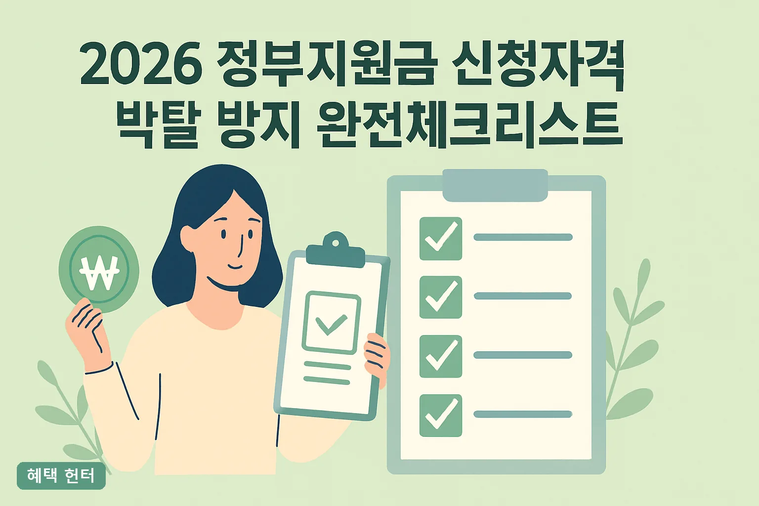2026 정부지원금 신청자격 박탈 방지 완전체크리스트