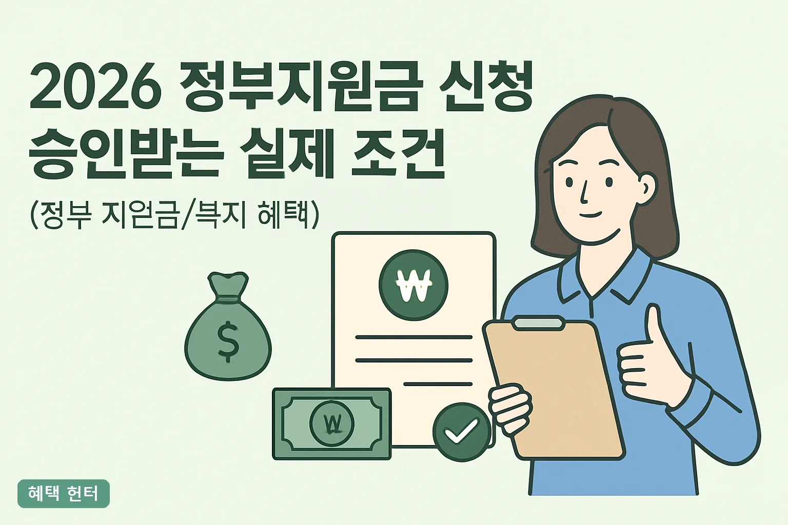 2026 정부지원금 신청 승인받는 실제 조건 총정리