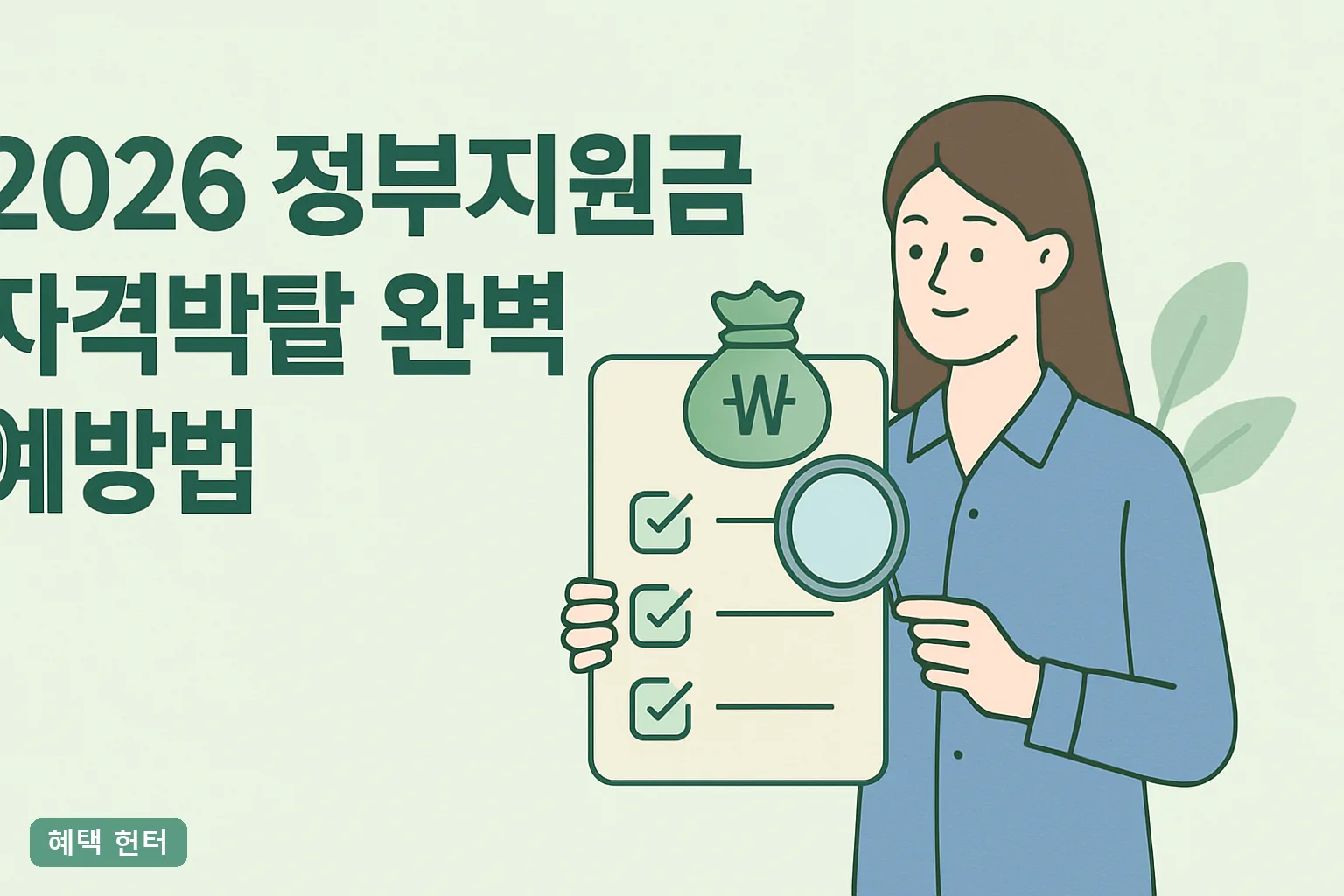 2026 정부지원금 자격박탈 완벽 예방법 5단계