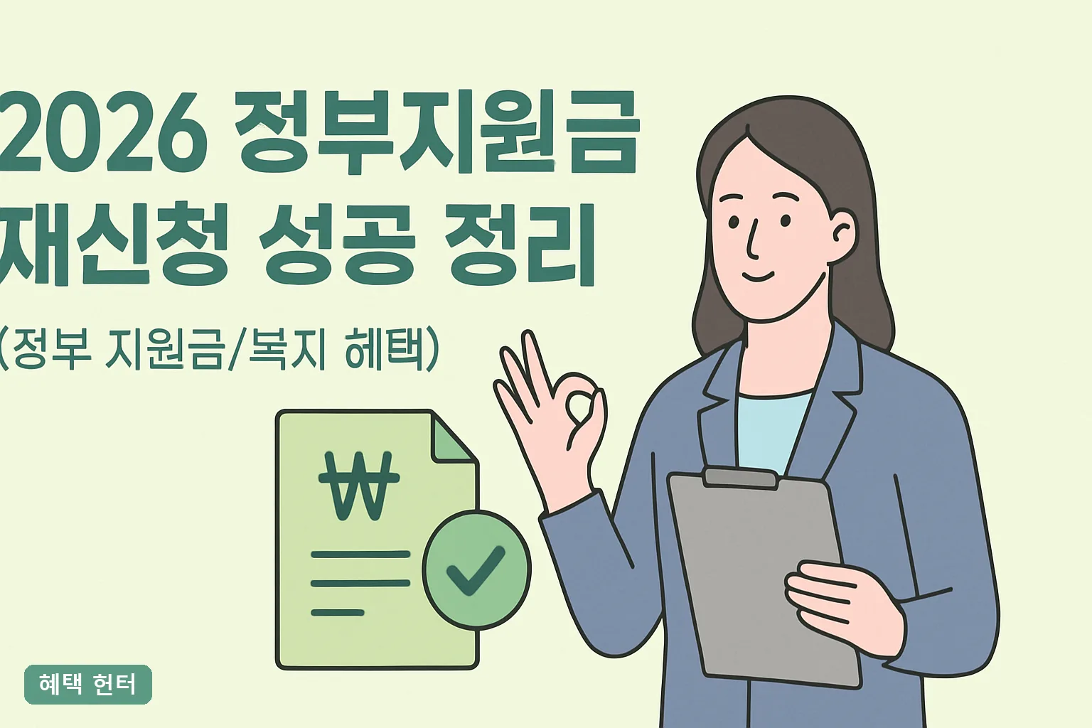 2026 정부지원금 재신청 성공 정리｜거부 사유별 대응