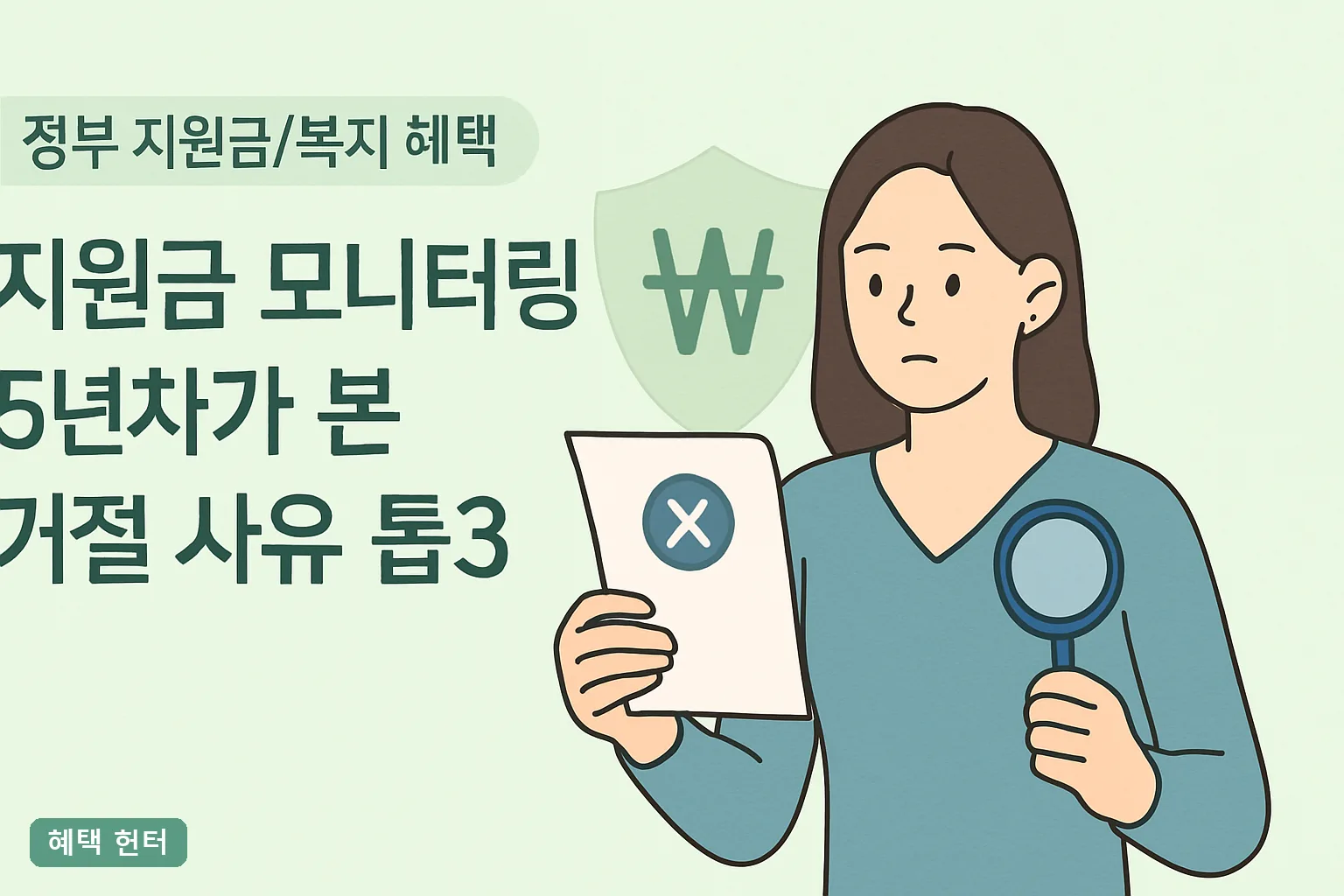 지원금 모니터링 5년차가 본 거절 사유 톱3