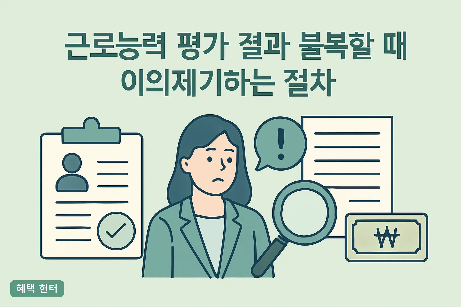 근로능력 평가 결과 불복, 이의제기 절차 총정리