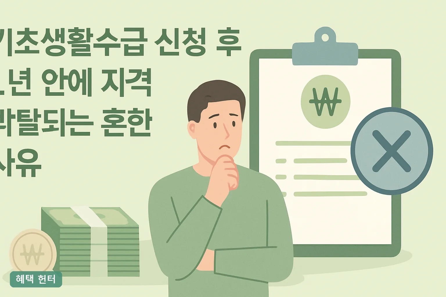 기초생활수급 신청 후 1년 안에 자격 박탈되는 흔한 사유
