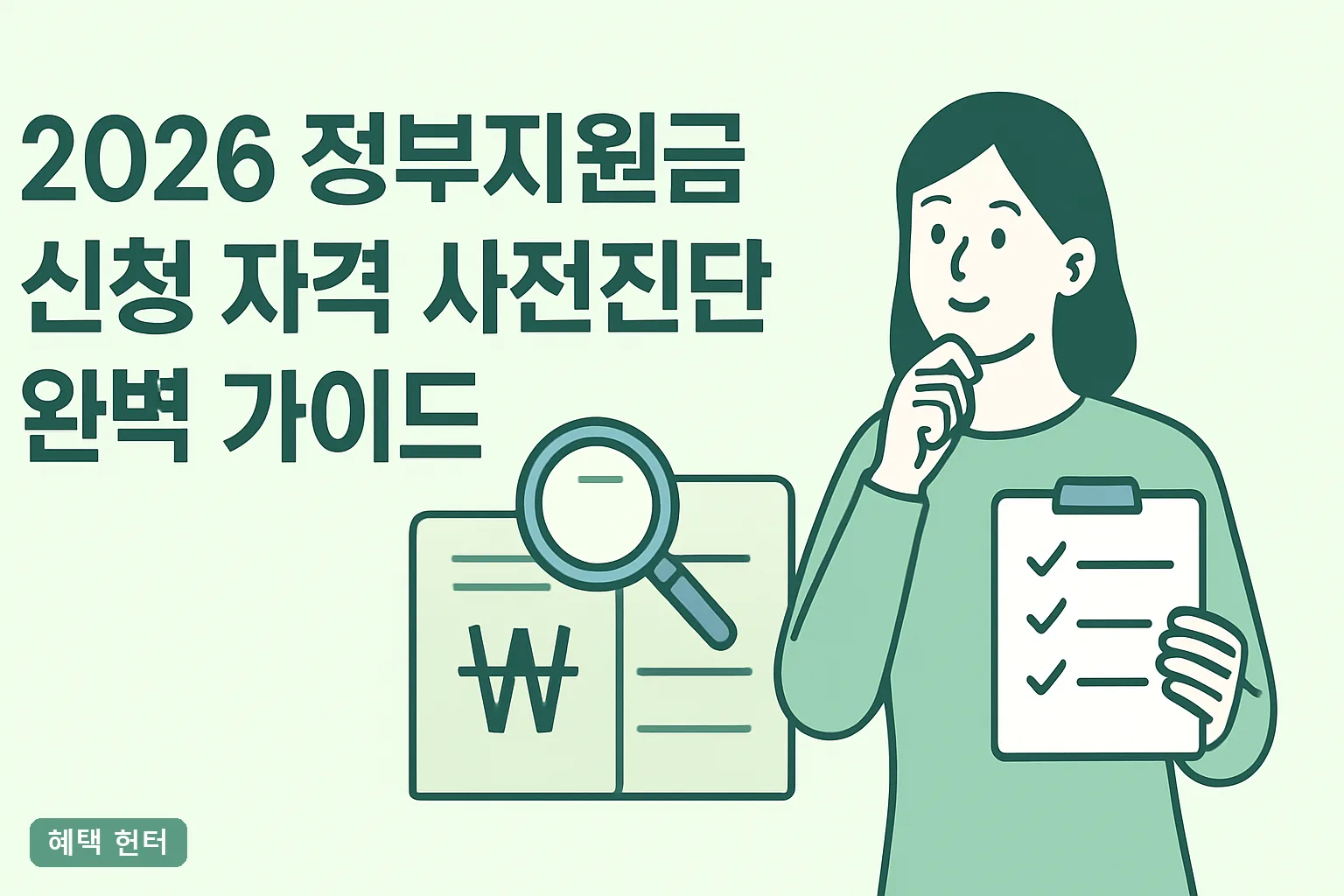 2026 정부지원금 신청 자격 사전진단 완벽 가이드