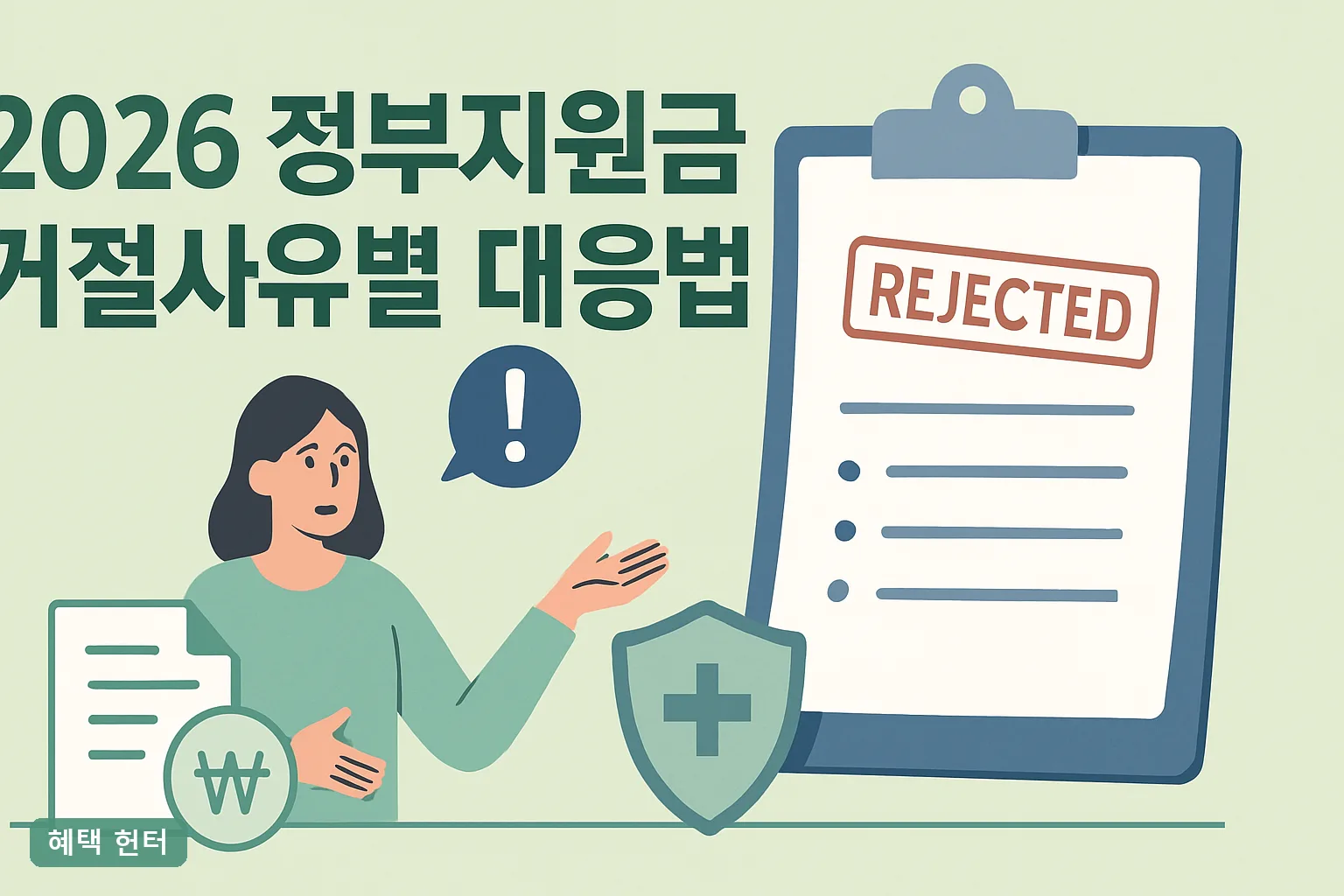 2026 정부지원금 거절사유별 대응법｜탈락 후 30일
