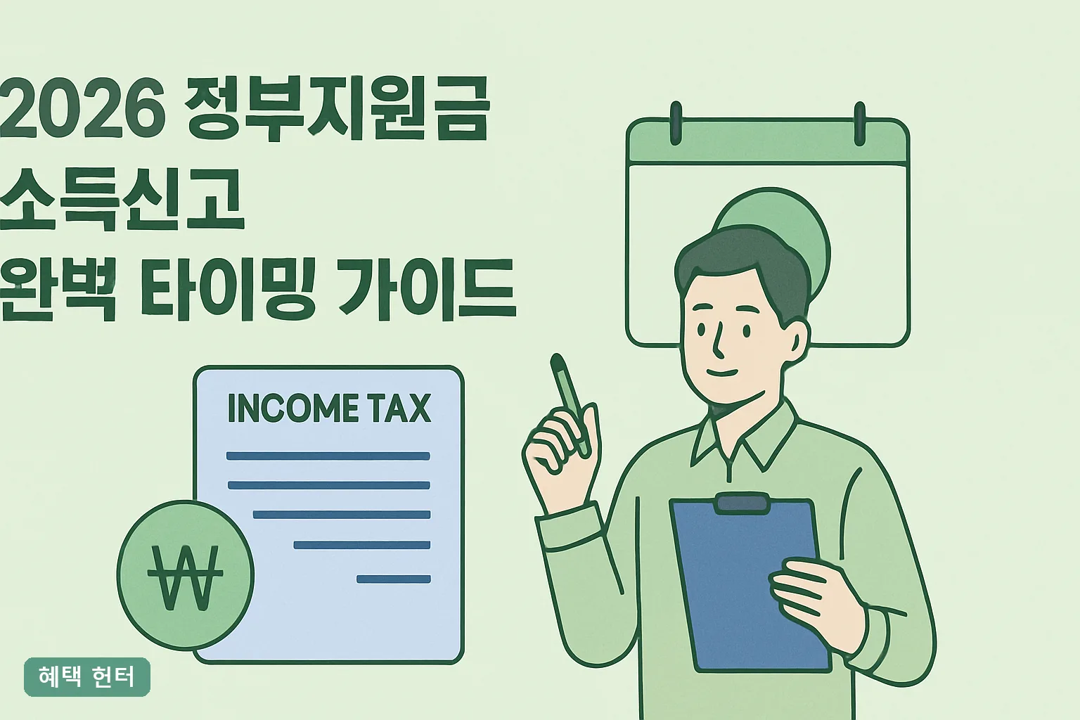 2026 정부지원금 소득신고 완벽 타이밍 가이드