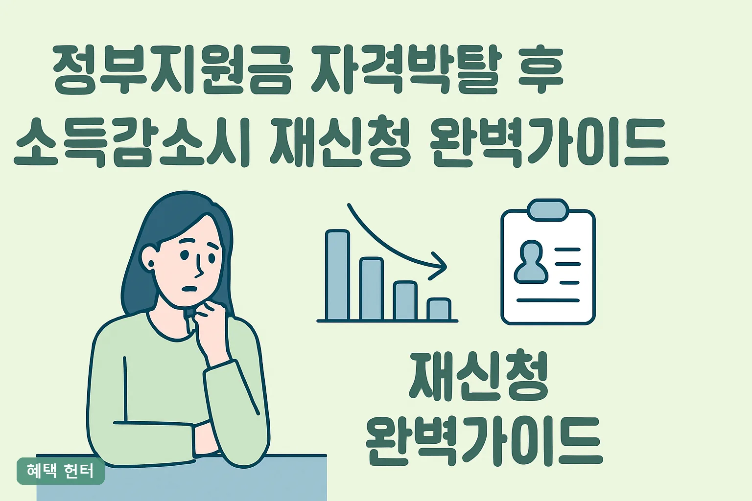 정부지원금 자격박탈 후 소득감소시 재신청 완벽가이드
