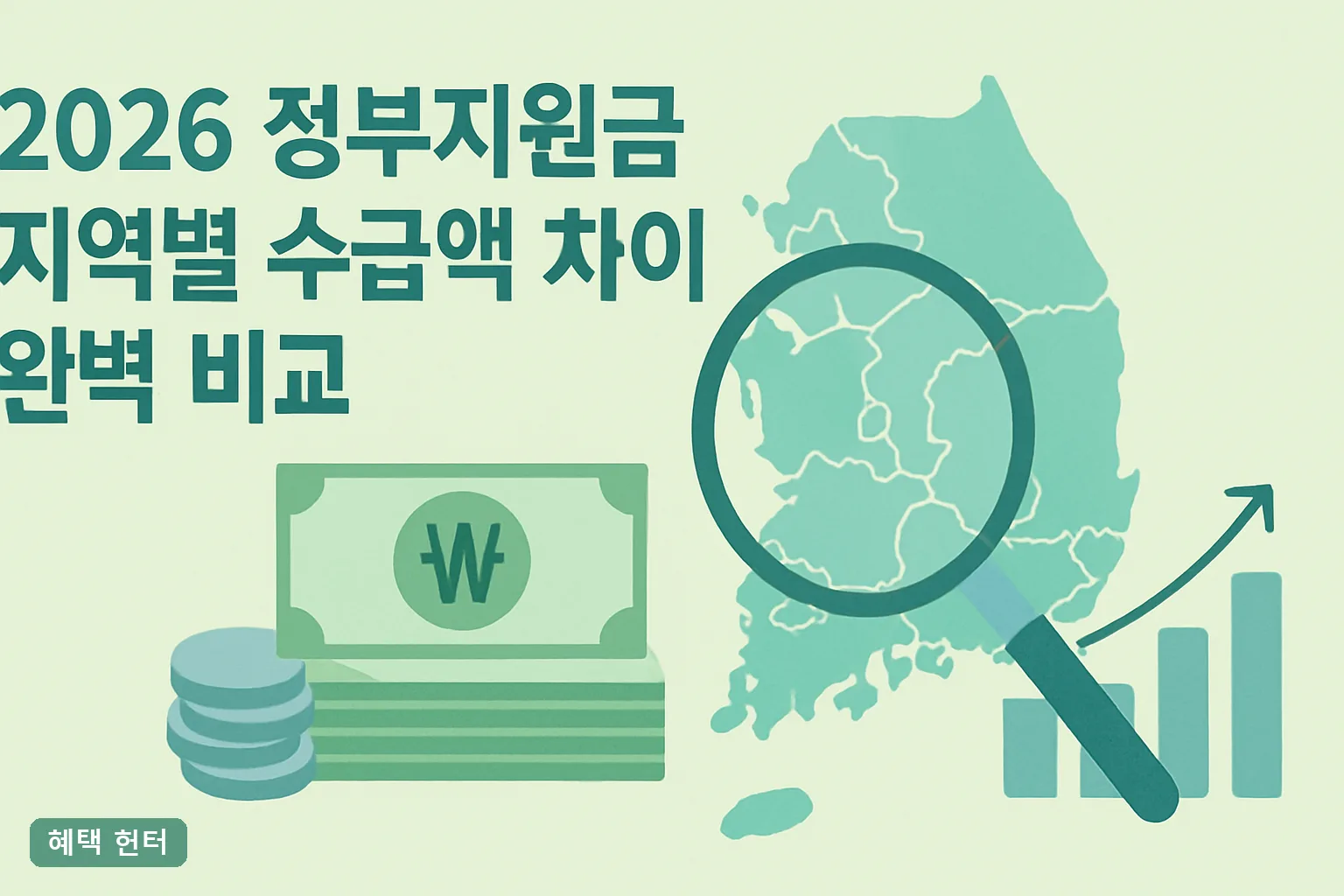 2026 정부지원금 지역별 수급액 차이 완벽 비교