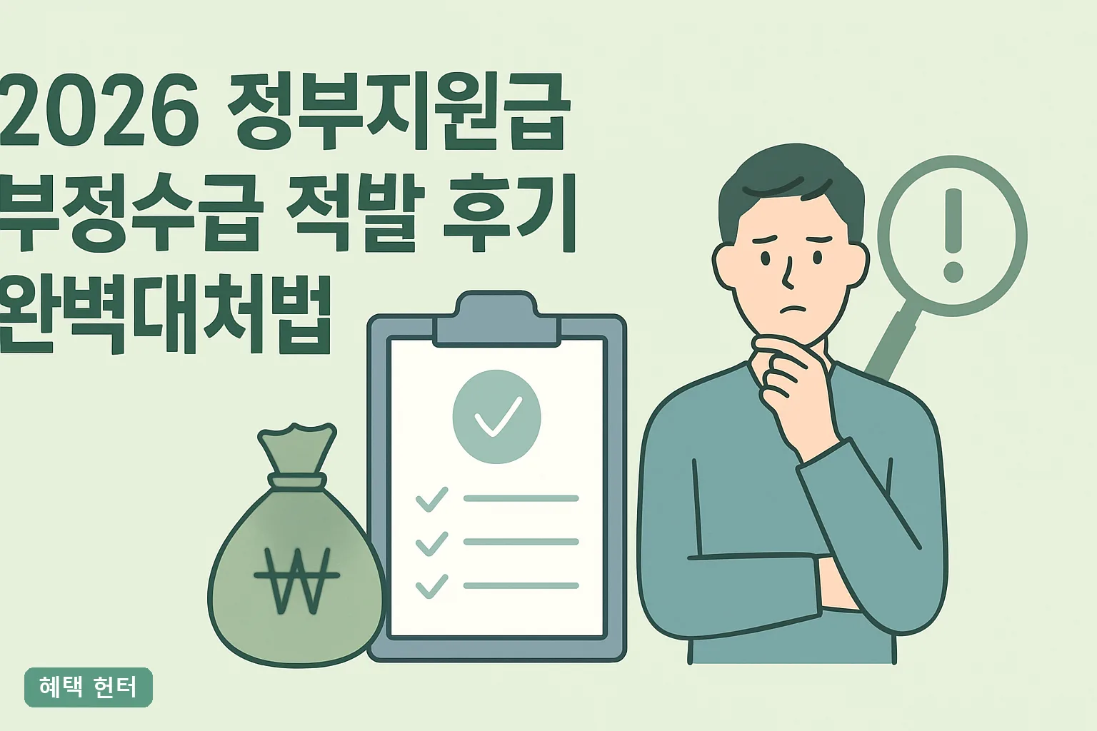 2026 정부지원금 부정수급 적발 후기 완벽대처법 30일