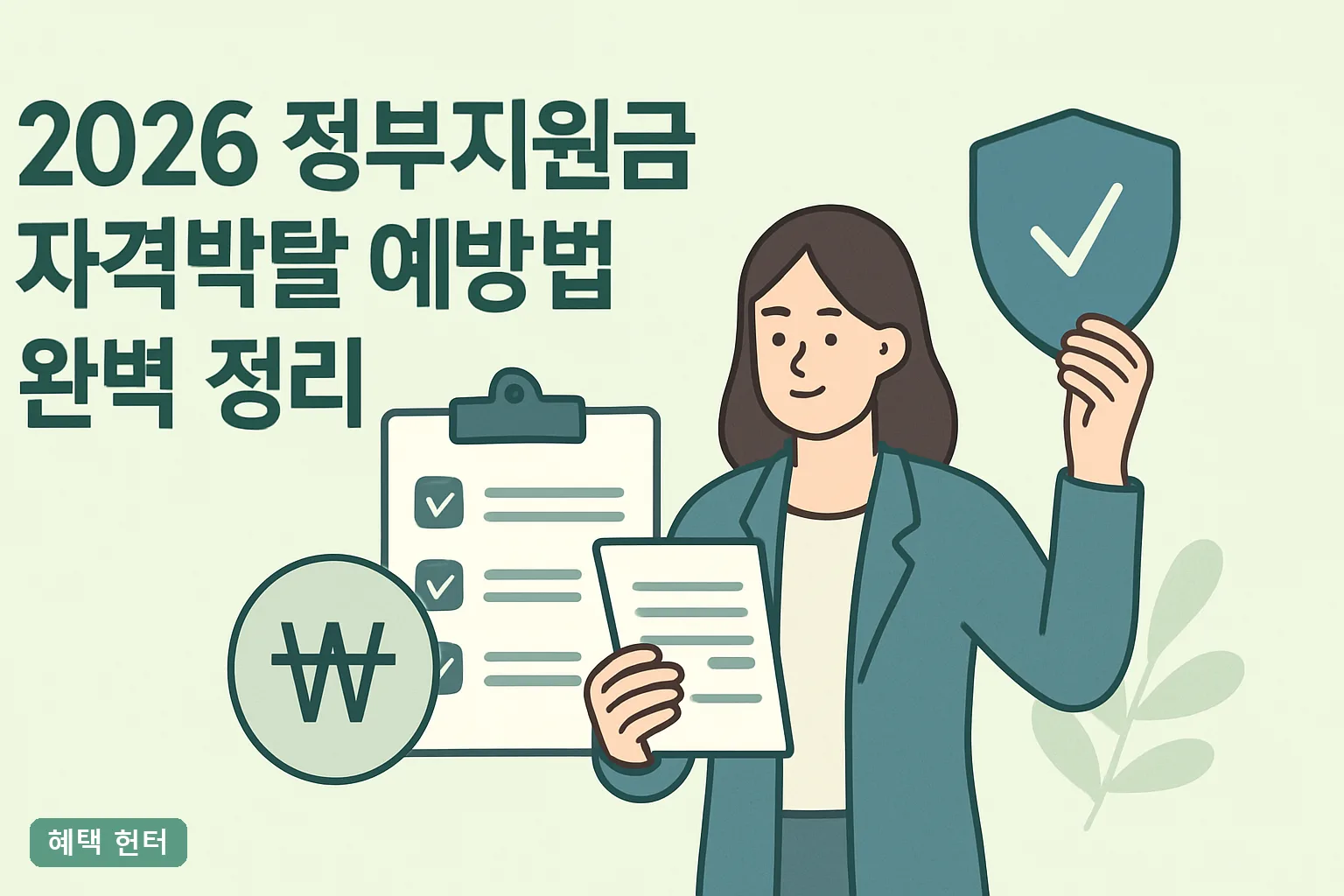 2026 정부지원금 자격박탈 예방법 완벽 정리｜환수 차단