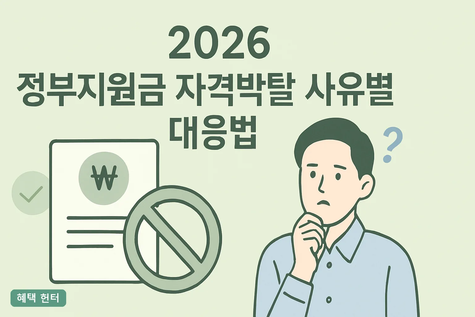 2026 정부지원금 자격박탈 사유별 대응법 5가지