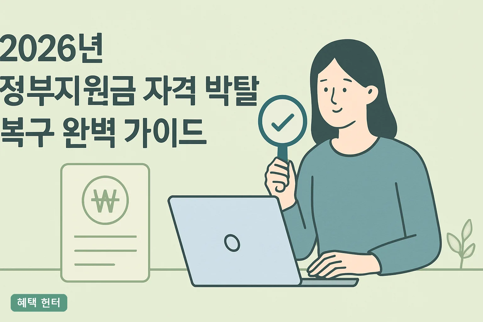 2026 정부지원금 자격 박탈 복구 가이드