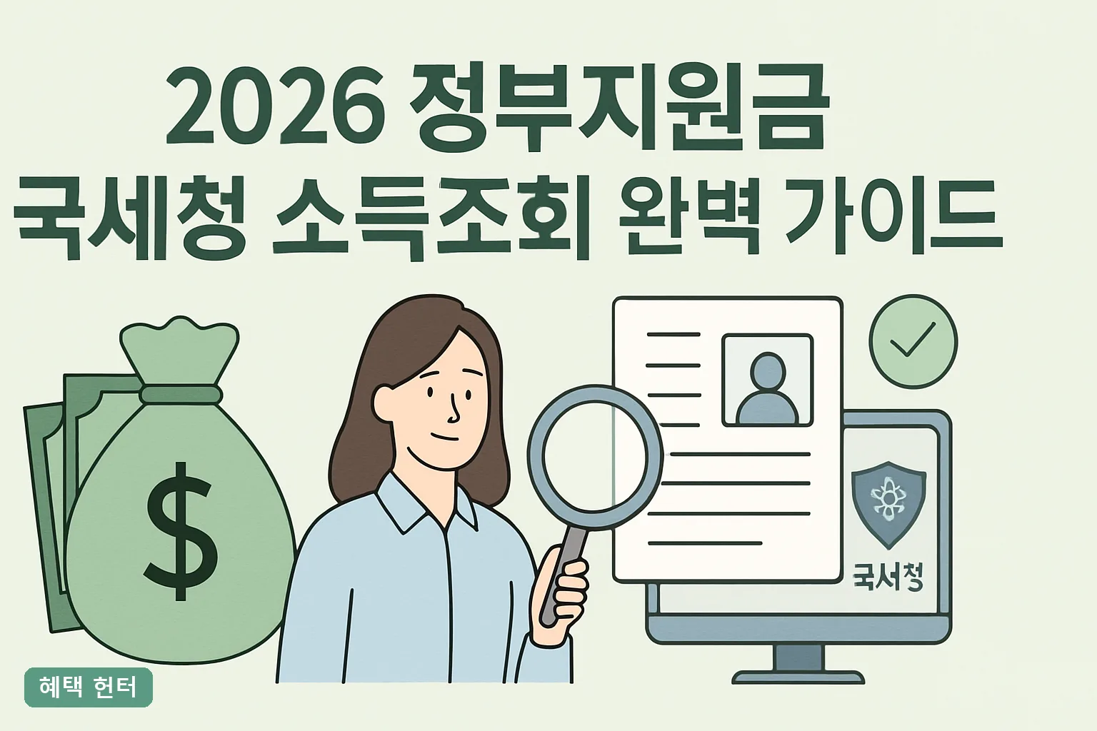 2026 정부지원금 국세청 소득조회 완벽 가이드