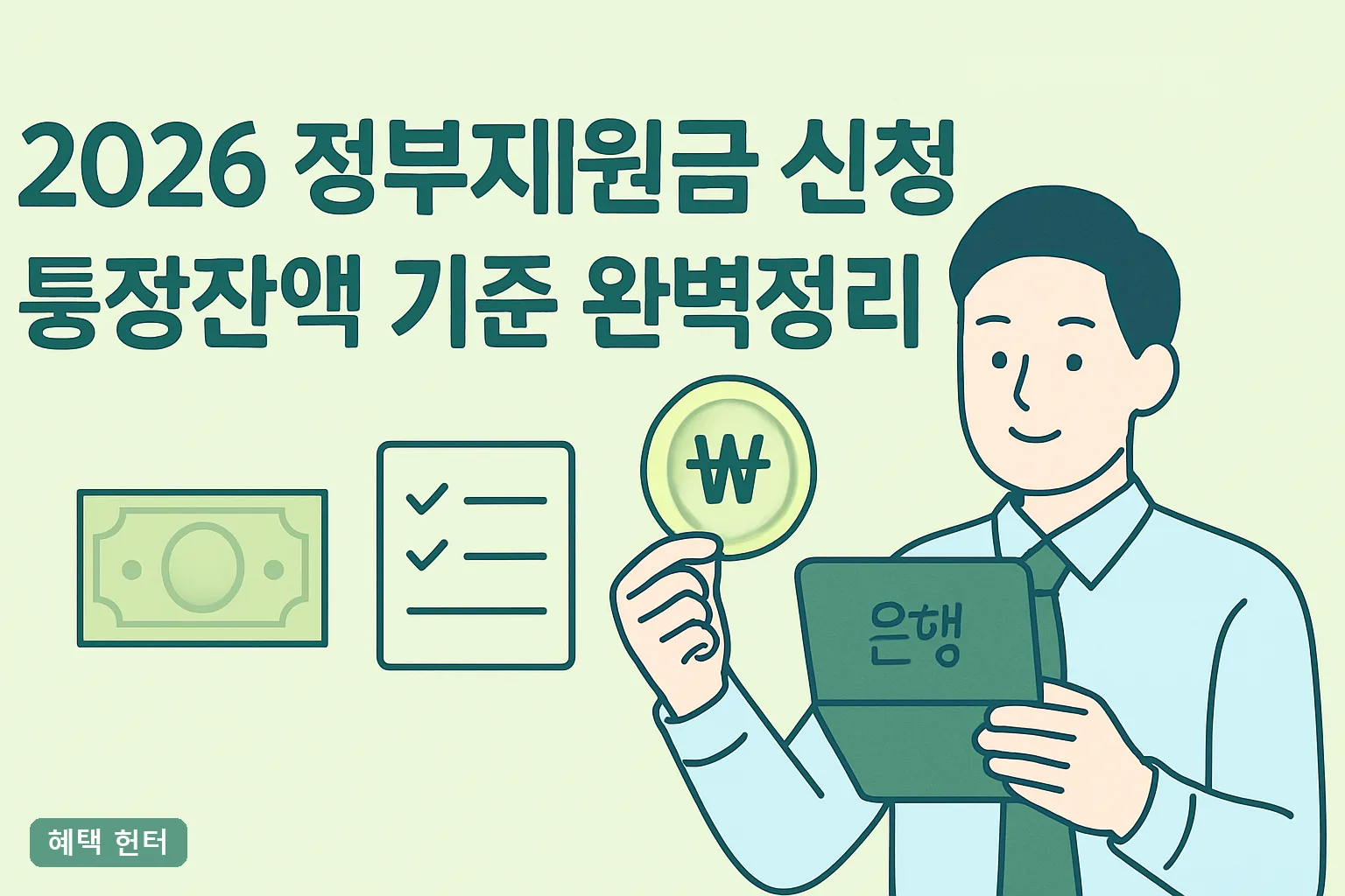 2026 정부지원금 신청 통장잔액 기준 완벽정리