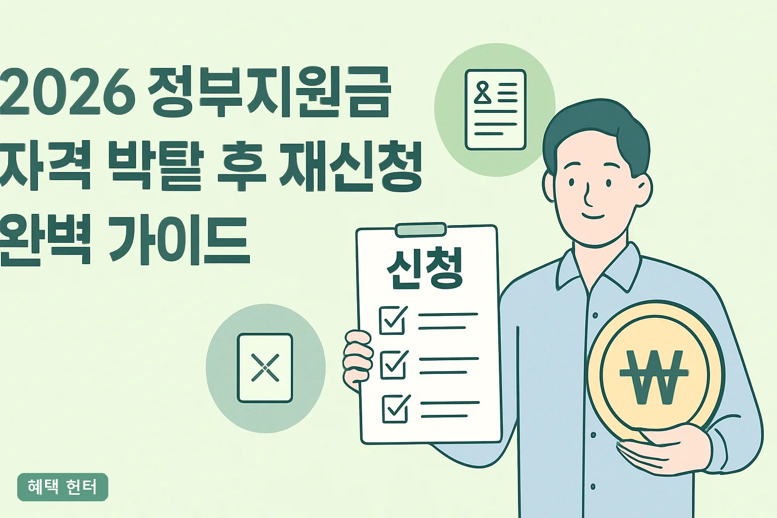 2026 정부지원금 자격 박탈 후 재신청 완벽 가이드