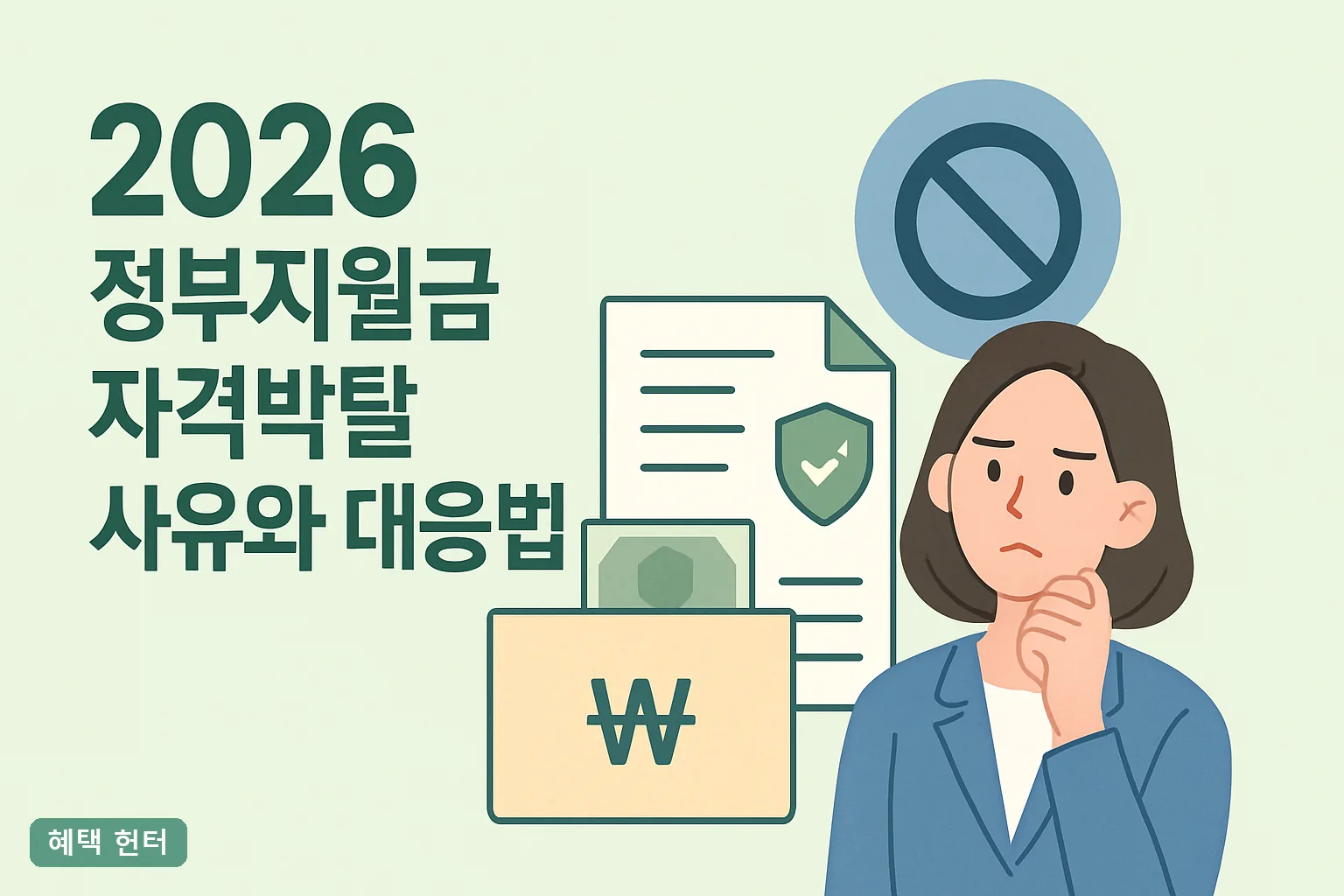 2026 정부지원금 자격박탈 사유와 대응법