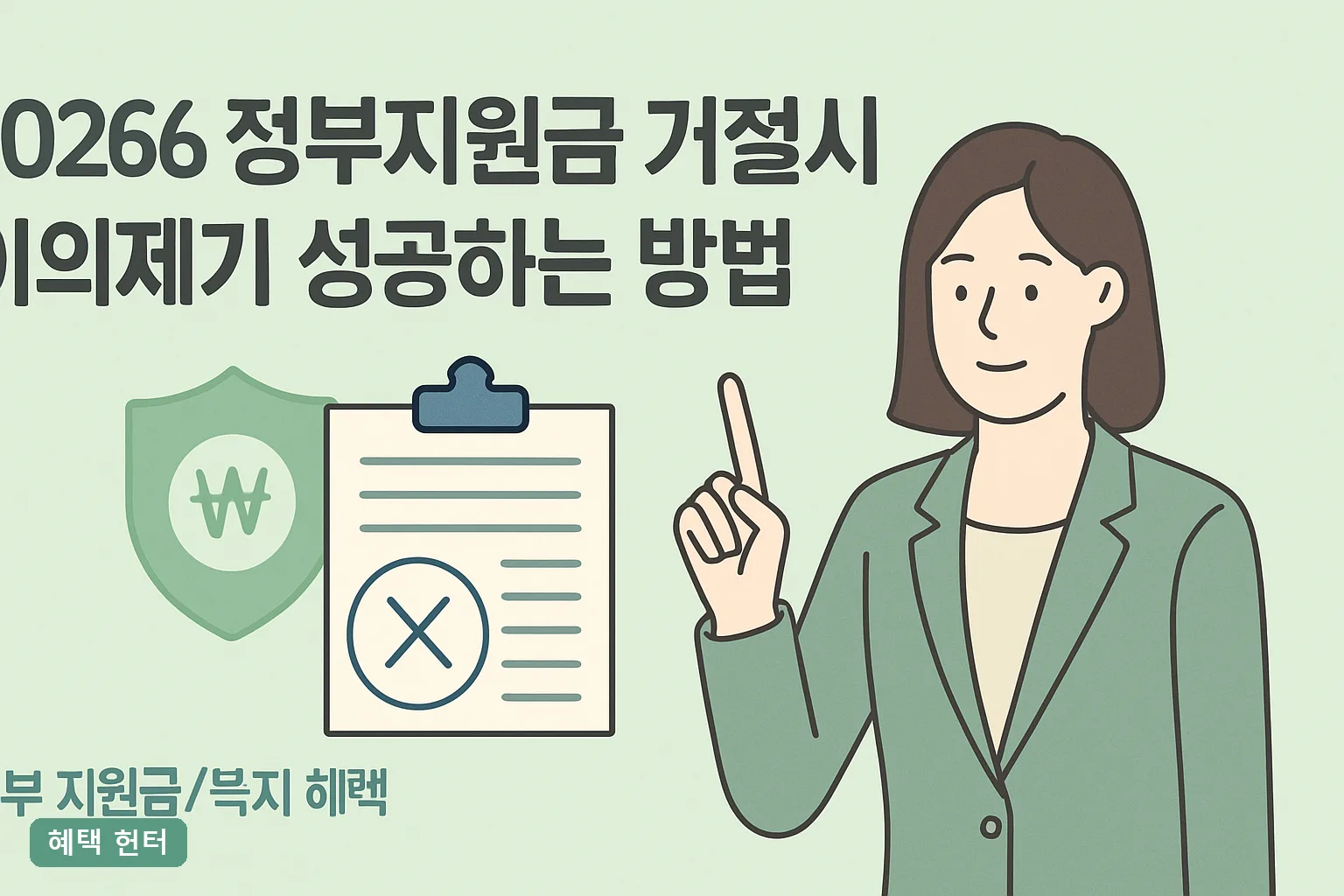 2026 정부지원금 거절시 이의제기 성공하는 방법
