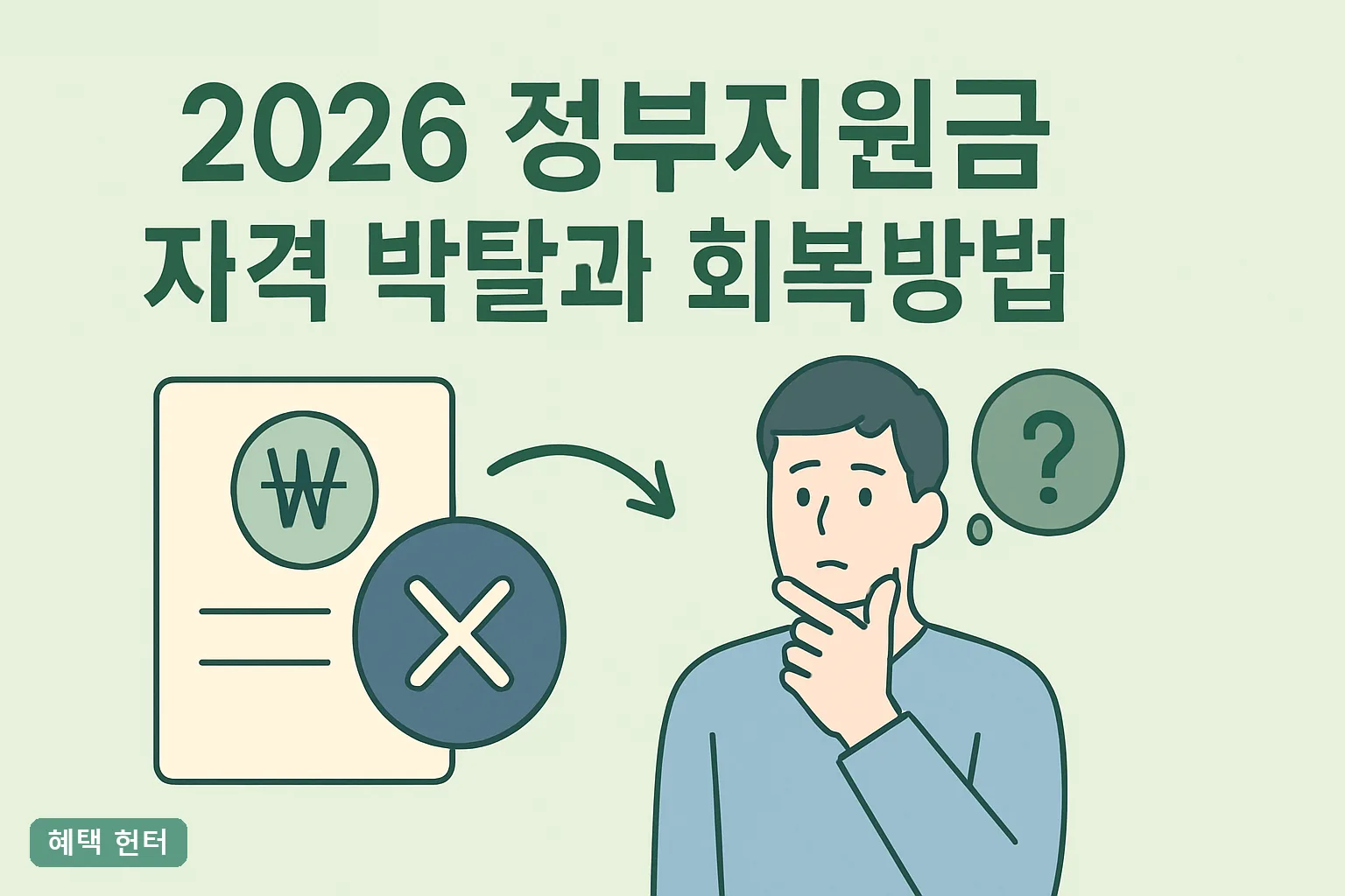2026 정부지원금 자격 박탈과 회복방법 총정리ㅣ이의신청 90일·재신청 6개월 기준