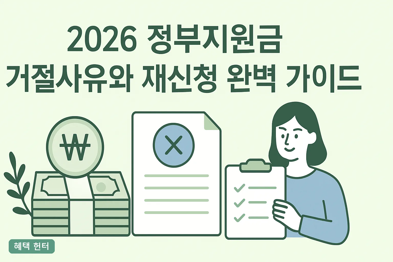 2026 정부지원금 거절사유와 재신청 완벽 가이드｜탈락 통보 7일 안에 해야 할 3가지