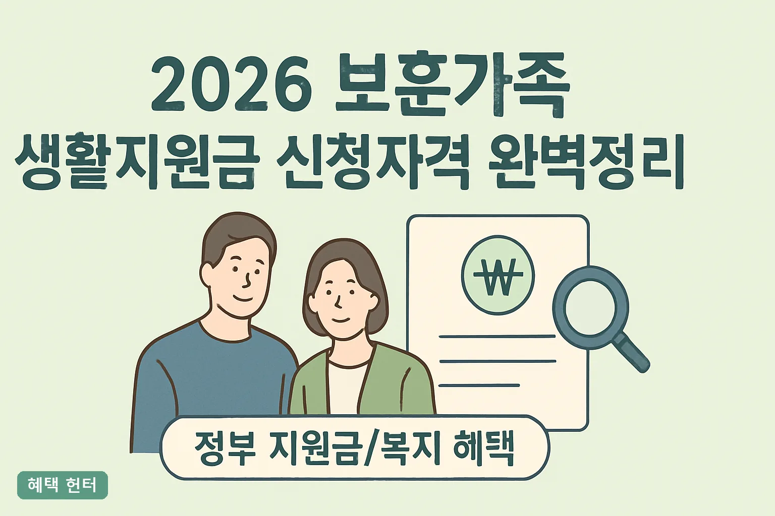 ** 2026 보훈가족 생활지원금 신청자격 완벽정리｜소득·재산 기준과 신청 절차 5단계까지 **