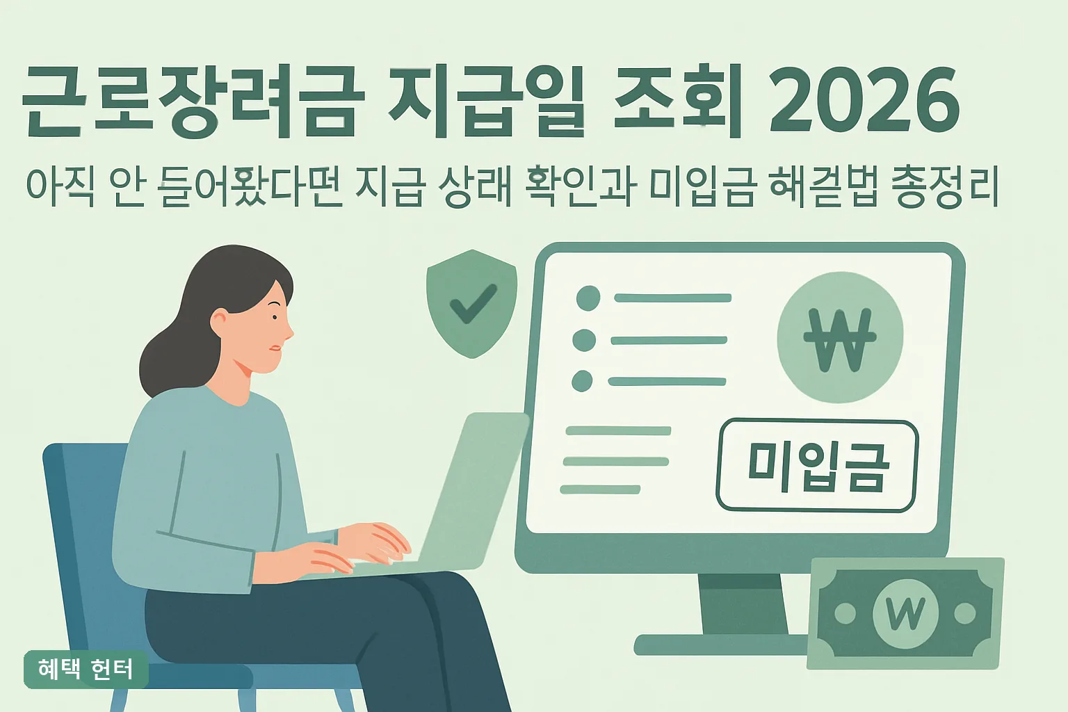 근로장려금 지급일 조회 2026 아직 안 들어왔다면 지급 상태 확인과 미입금 해결법 총정리