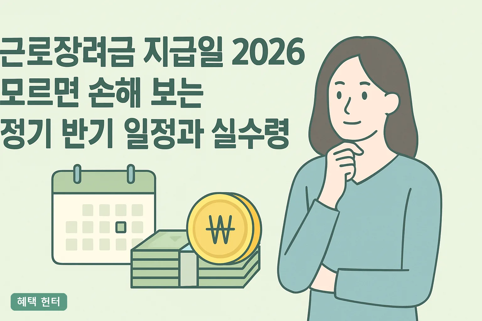 근로장려금 지급일 2026 모르면 손해 보는 정기 반기 일정과 실수령액 감액 기준까지 총정리